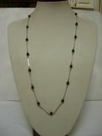 ANTIEKE GRANATEN KETTING MET ZILVER., Sieraden, Tassen en Uiterlijk, Verzenden, Zilver, Ketting, Met edelsteen