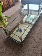 Klassieke glazen salontafel, Huis en Inrichting, 50 tot 100 cm, Minder dan 50 cm, 100 tot 150 cm, Rechthoekig
