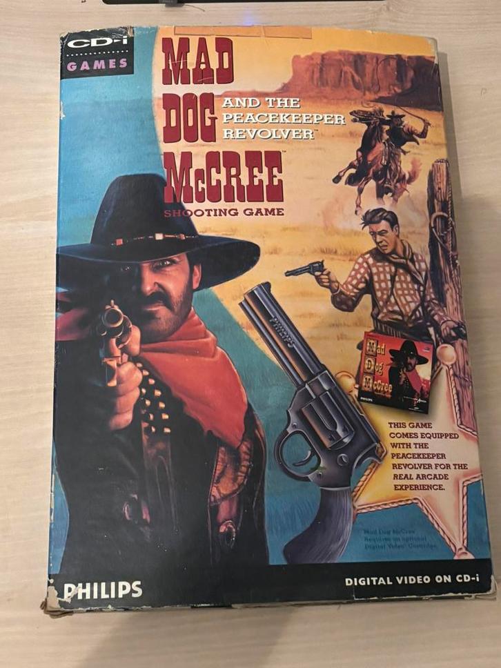 Peacekeeper revolver met Maddog McCree in doos voor CDI, Computers en Software, Vintage Computers, Ophalen of Verzenden