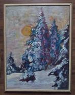 Jacobus Doeser (1884-1970) - Dennenbomen in de sneeuw - 1920, Ophalen