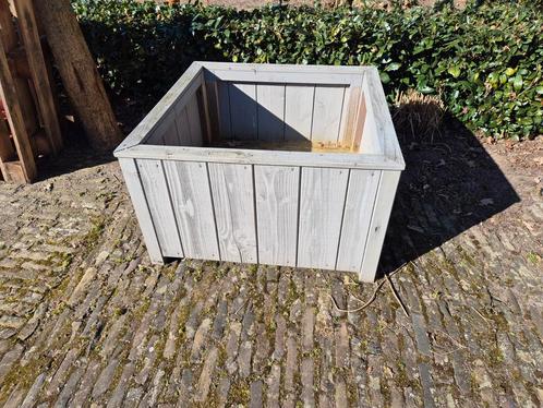 NIEUW Douglas plantenbak handgemaakt zilvergrijs NU 85 EURO!, Tuin en Terras, Bloembakken en Plantenbakken, Nieuw, Hout, 60 cm of meer