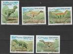 937. Somalie 5 zegels gest. Prehistorische Dieren, Ophalen of Verzenden, Overige landen, Gestempeld