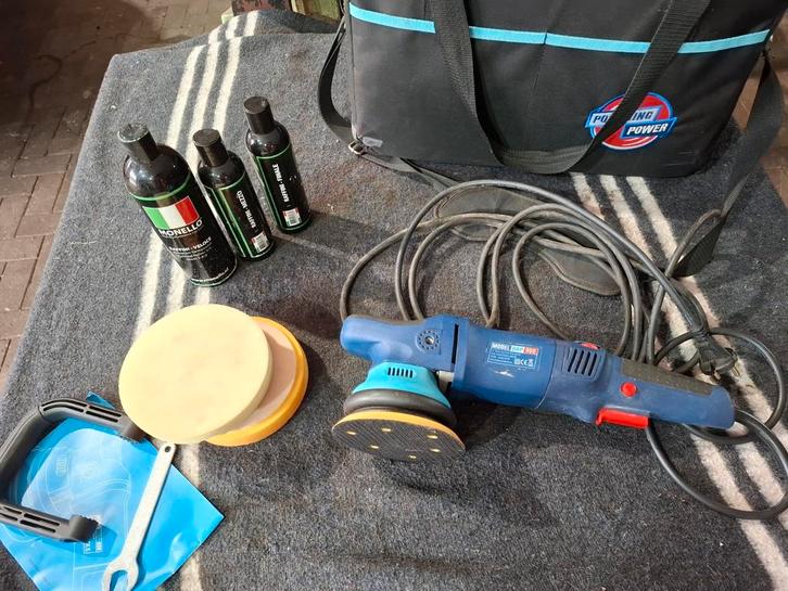 Polijstmachine set met accessoires, Auto diversen, Autogereedschap, Zo goed als nieuw, Ophalen of Verzenden