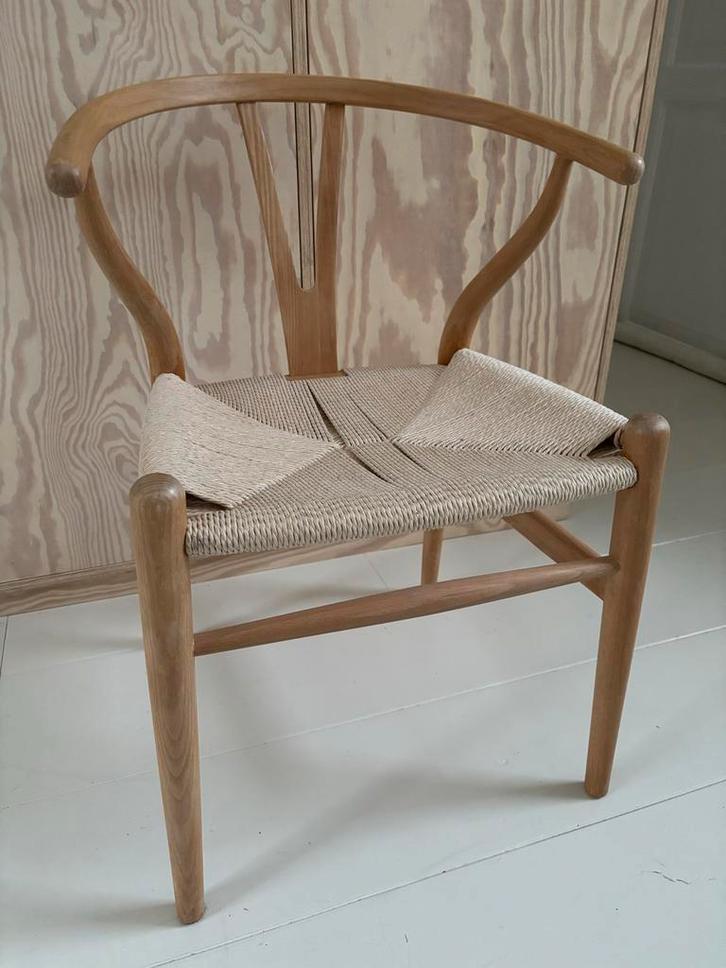 Houten Wishbone Y Stoel (Replica), Huis en Inrichting, Stoelen, Zo goed als nieuw, Eén, Hout, Bruin, Ophalen of Verzenden