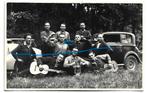 muzikanten gitaar instrument auto mannen, Ophalen of Verzenden, 1940 tot 1960, Ongelopen, Voertuig