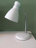 Bureaulamp wit/metaal zgan, Huis en Inrichting, Minder dan 50 cm, Metaal, Zo goed als nieuw, Ophalen