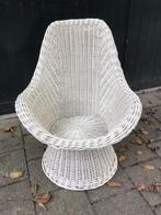 Rieten stoel, Huis en Inrichting, Stoelen, Ophalen, Gebruikt, Wit, Riet of Rotan