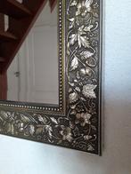 Zilver facet geslepen spiegel., Minder dan 100 cm, Minder dan 50 cm, Rechthoekig, Ophalen of Verzenden