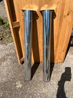 2x tafelpoot chroom 72cm hoog, Ophalen, Zo goed als nieuw, Rond, 50 tot 100 cm