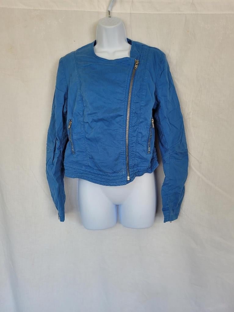 Leuke blauwe tussenjas mt M merk Sissy Boy, Maat 38/40 (M), Blauw, ., Ophalen of Verzenden