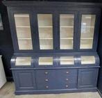 Klassieke apothekers/ buffetkast met gebogen glas., Gebruikt, Glas, Klassiek, 150 tot 200 cm