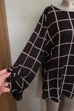 Atmosphere zwart wit geblokte blouse mt 46, Atmosphere, Verzenden, Zwart, Maat 46/48 (XL) of groter