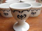 Setje van ovenschalen en eierdopjes, porselaine de Paris, Ophalen of Verzenden