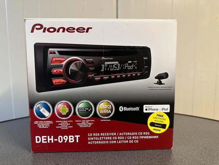 Pioneer DEH-09BT - Autoradio met bluetooth, Auto diversen, Autoradio's, Zo goed als nieuw, Ophalen of Verzenden