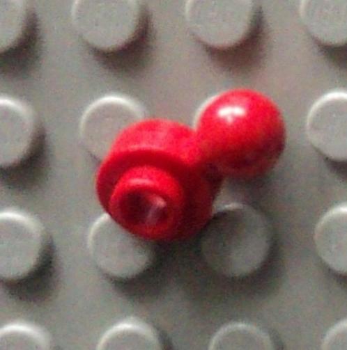 3614a (1) 1x red Plate, Round 1 x 1 with Tow Ball with Round, Kinderen en Baby's, Speelgoed | Duplo en Lego, Gebruikt, Ophalen of Verzenden