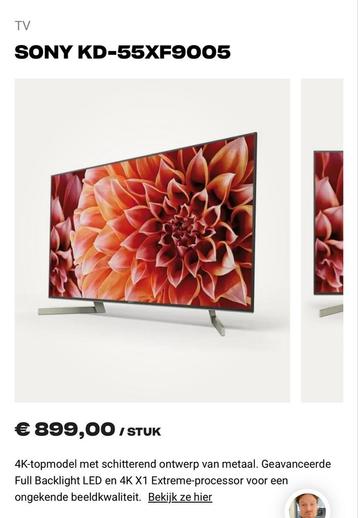 TV SONY KD-55XF9005 beschikbaar voor biedingen