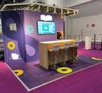 Balie eikenhout, voor kantoor of beurs incl. 3 krukken, Zakelijke goederen, Kantoor en Winkelinrichting | Kantoormeubilair en Inrichting