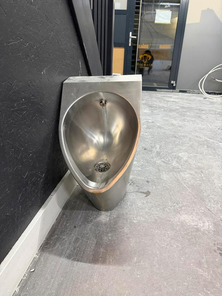 WC RVS RVS Wastafel - urinoir rvs, Doe-het-zelf en Verbouw, Sanitair, Gebruikt, Toilet, Rvs, Ophalen