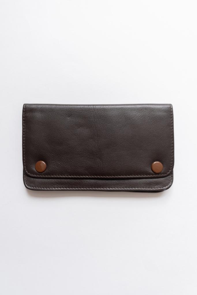 Leren Mapje, Sieraden, Tassen en Uiterlijk, Portemonnees, Gebruikt, Overige merken, Bruin, Leer, Ophalen of Verzenden