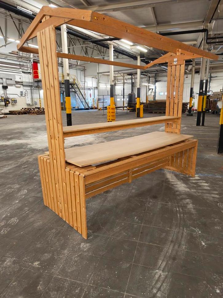 Houten marktkraam / display, Huis en Inrichting, Fauteuils, Ophalen of Verzenden