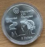 Canada - 5 Dollar Montreal 1976 - Athlete with Torch, Verzenden, Noord-Amerika, Losse munt, Zilver