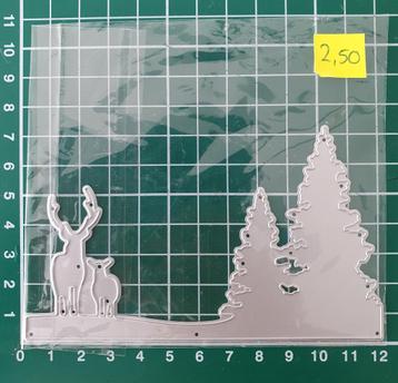 Stansmal Kerst - Herten en Bomen - Nieuw beschikbaar voor biedingen