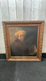 Rembrandt zelfportret reproductie in prachtige lijst, Ophalen of Verzenden
