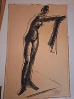 Litho van een naakte vrouw, 1957 leo braad, Antiek en Kunst, Kunst | Tekeningen en Foto's, Ophalen of Verzenden