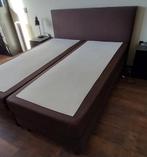 Boxspring 160x200 - Zo goed als nieuw!, Ophalen, Bruin, Tweepersoons, Zo goed als nieuw
