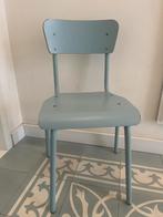 2 Vintage blauwe stoelen voor peuter/kleuter, Ophalen, Gebruikt, Twee, Vintage oude schoolstoel stijl; les Gambettes look a like