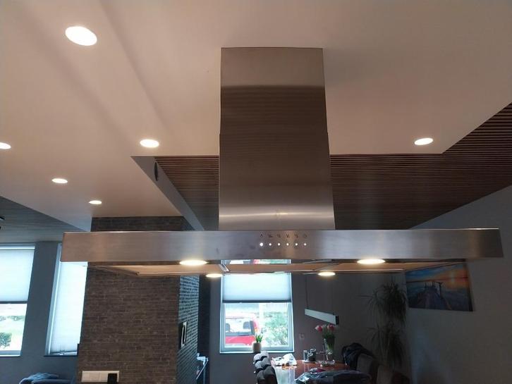 RVS eiland afzuigkap AEG, Witgoed en Apparatuur, Afzuigkappen, Zo goed als nieuw, Vrijstaand, Eilandschouwkap, 600 tot 800 m³ per uur