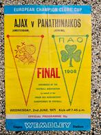 Programmaboekje AJAX - Panathinaikos, EC1-finale 1971., Overige typen, Ophalen of Verzenden, Zo goed als nieuw, Ajax