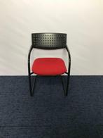 3 x Vitra Visavis design stoel, rood/zwart, Ophalen, Gebruikt, Drie, Stof