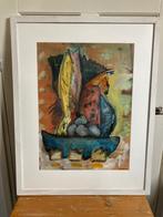Schilderij "De Reis". Bob Lejeune 1989., Antiek en Kunst, Ophalen of Verzenden