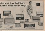 retro reclame 1960 Philips radio zo ontzettend veel keuze, Verzenden, Overige typen
