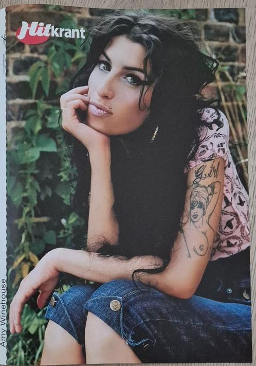 Mooie poster AMY WINEHOUSE (HITKRANT), Verzamelen, Posters, Nieuw, Muziek, A4 of kleiner, Rechthoekig Staand, Ophalen of Verzenden