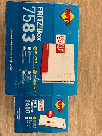 Fritzbox 7853 (pairbonding) incl Fritz Repeater beschikbaar voor biedingen
