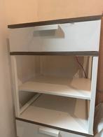 Nachtkastje met lade en plank, Ophalen, Kunststof, Gebruikt, Minder dan 45 cm