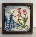 Delftsblauw schilderij korenmolen, Antiek en Kunst, Ophalen of Verzenden