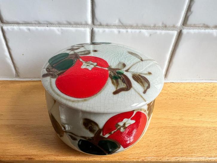 Vintage keramiek potje Japans Niko kersen, Antiek en Kunst, Curiosa en Brocante, Ophalen of Verzenden