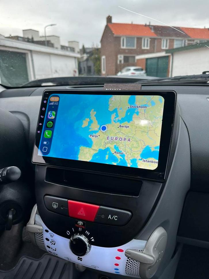 CarPlay QLED 10” Aygo/C1/107 – 4GB RAM – Nieuw + Montage, Auto diversen, Autoradio's, Nieuw, Ophalen of Verzenden
