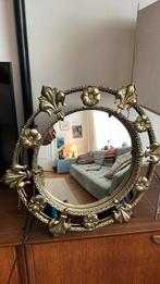 Vintage boho hippie Hollywood Regency spiegel rond, Minder dan 50 cm, Rond, Ophalen of Verzenden, Zo goed als nieuw