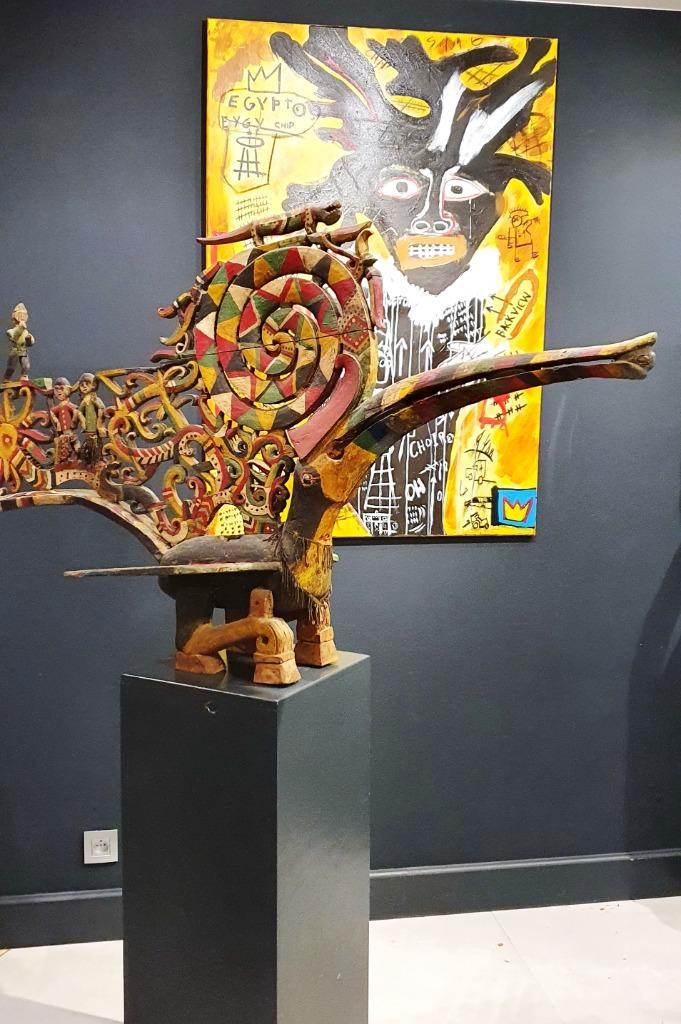 Iban Dayak Kenyalang neushoornvogel. ex col François Coppens, Antiek en Kunst, Kunst | Niet-Westerse kunst, Ophalen of Verzenden