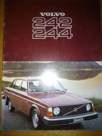 3x Volvo 242 1977, 244 1976, LPG jaren 80 folders/brochures beschikbaar voor biedingen
