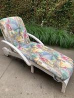 Wit ligbed merk hartmann, Tuin en Terras, Ligbedden, Ophalen, Zo goed als nieuw, Kunststof, Inklapbaar