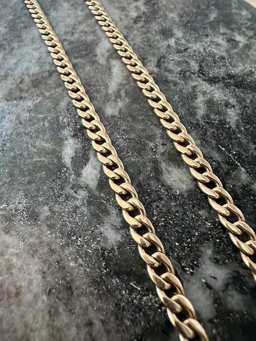 14k gouden Cubaan link ketting | 76 cm lang, Sieraden, Tassen en Uiterlijk, Kettingen, Nieuw, Goud, Ophalen of Verzenden