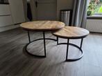 2 salontafels mango hout, Huis en Inrichting, Tafels | Salontafels, Ophalen, 50 tot 100 cm, Rond, 50 tot 100 cm
