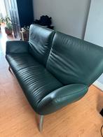 Mooie Leolux bankstel leer groen, Ophalen of Verzenden, Gebruikt, Leer