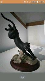 Franklin mint bisque porselein panter, Verzamelen, Ophalen of Verzenden, Zo goed als nieuw, Hond of Kat, Beeldje of Figuurtje