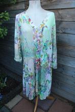 Jurk beige/ groen/ kleur Open End mt XL Vaste prijs, Kleding | Dames, Jurken, Open end, Beige, Maat 46/48 (XL) of groter, Ophalen of Verzenden